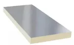 Panel rígido de poliisocianurato termoaislante Efigreen Acier de Soprema. 2500x1200 mm. Espesor: 100mm